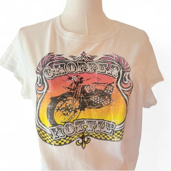 Y2K "Chopper Hottie" Graphic Tee - Picture 1 of 4